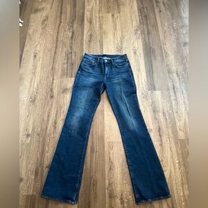 Joe’s jeans - straight leg/slight flare.